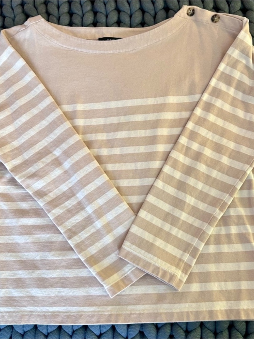J.Crew Stripe long sleeve Top Lg